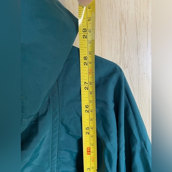Vintage LL Bean Jacket Men Green Windbreaker Rain Zip Anorak XL Kangaroo Pocket - Picture 6 of 9